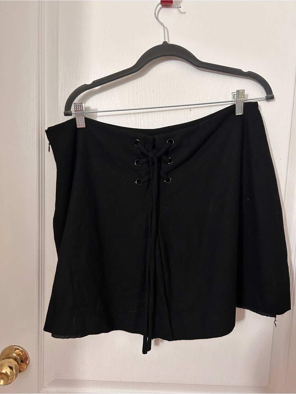 Joe Fresh Black Lace-Up A-Line Skirt